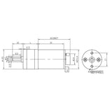 Maxbell Reducer Gear Motor With Magnetic Coded Disc Encoder Tachomotor DC12V 250RMP
