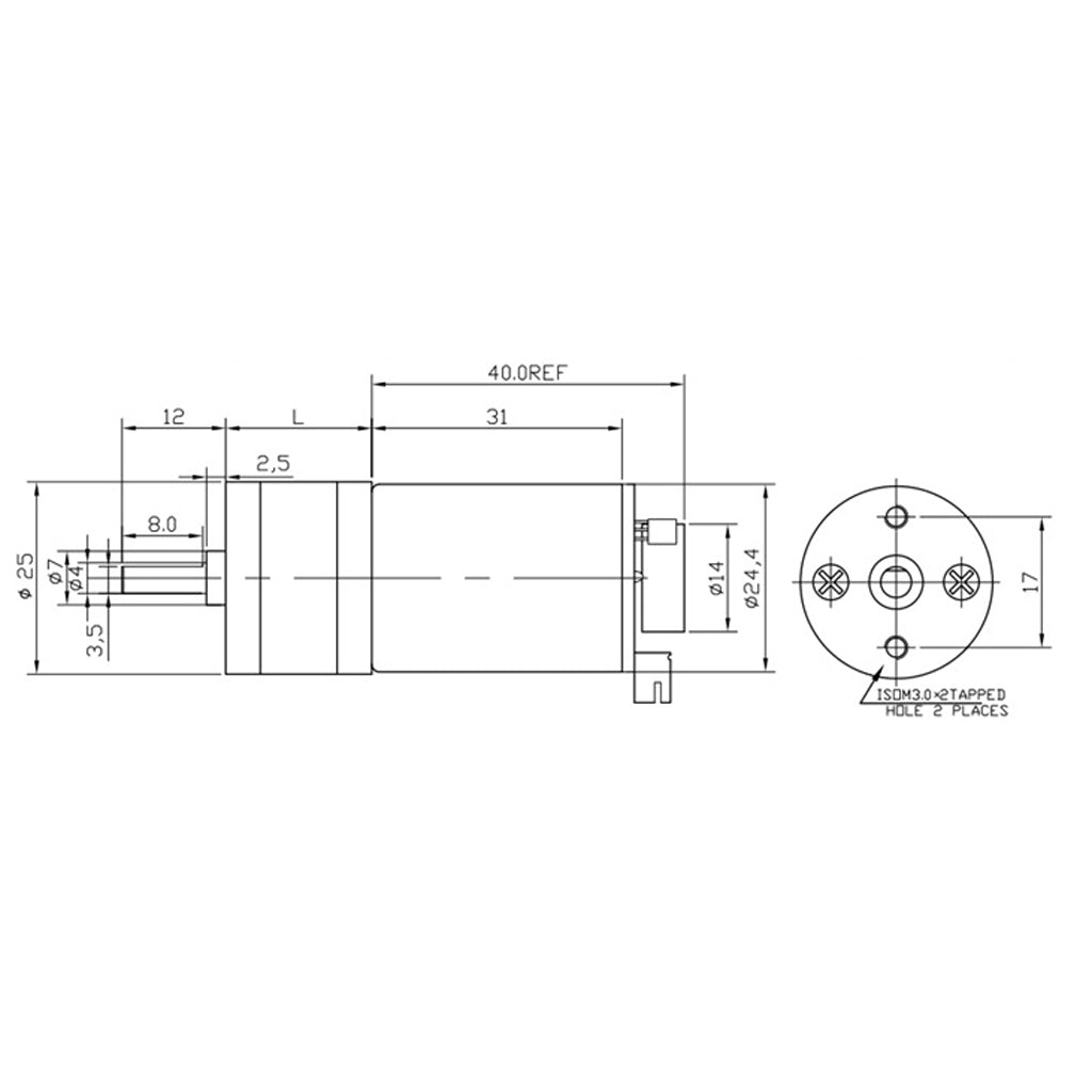 Maxbell Reducer Gear Motor With Magnetic Coded Disc Encoder Tachomotor DC24V 190RMP