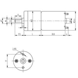 Maxbell Silver JGA25-370 Miniature DC Gear-Box Reducer Electric Motor 12V 280RPM