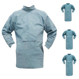 Maxbell Welding Long Coat Apron Protective Clothing Apparel for Welder 85cm  Blue