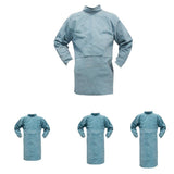 Maxbell Welding Long Coat Apron Protective Clothing Apparel for Welder 85cm  Blue