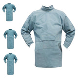 Maxbell Welding Long Coat Apron Protective Clothing Apparel for Welder 85cm  Blue