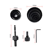 Maxbell Hole Saw Cutting Drill Bit Kit Wood Carbon Steel Circular Cutter Set 11pcs