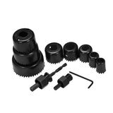 Maxbell Hole Saw Cutting Drill Bit Kit Wood Carbon Steel Circular Cutter Set 11pcs
