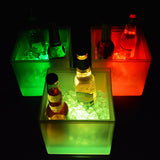 Maxbell 3.5L LED Ice Cooler Bucket Party Bar Beer Wine Drinks Box Red
