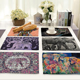 Max Elephant Pattern Insulation Bowl Placemat Dining Pad Western Table Mat #2