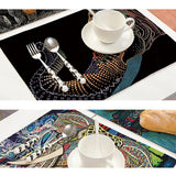Max Elephant Pattern Insulation Bowl Placemat Dining Pad Western Table Mat #6