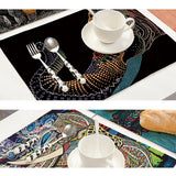 Max Elephant Pattern Insulation Bowl Placemat Dining Pad Western Table Mat #10