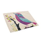 Maxbell Bird Priting Insulation Bowl Plate Placemat Dining Pad Western Table Mats 2