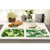 Maxbell Green Leaves Design Insulation Bowl Placemat Dining Pad Western Table Mat #1