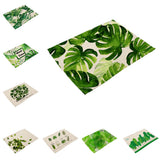 Maxbell Green Leaves Design Insulation Bowl Placemat Dining Pad Western Table Mat #1