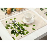 Maxbell Green Leaves Design Insulation Bowl Placemat Dining Pad Western Table Mat #3