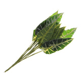 2 Piece Artificial Real Touch Taro Leaves Plant Foliage Garden Decor Green