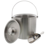 Maxbell Stainless Steel Double Walled Insulated Ice Bucket Wine Cooler with Lid 3L