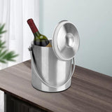 Maxbell Stainless Steel Double Walled Insulated Ice Bucket Wine Cooler with Lid 3L