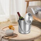 Maxbell Stainless Steel Double Walled Insulated Ice Bucket Wine Cooler with Lid 3L