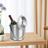 Maxbell Stainless Steel Double Walled Insulated Ice Bucket Wine Cooler with Lid 3L