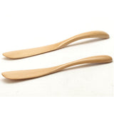 Maxbell  Wood Scraper Wooden Pizza Cutter Cutlery Mixing Batter Scraping Beige 14cm
