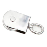 Maxbell Double+Single Pulley Swivel Sheave Rope Wheel Rope Tackle Block M20 Silver