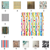 Maxbell 180x180cm Digital Printing Bath Shower Curtain with Several Hooks Long Strip