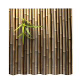 1 Piece Digital Printing Waterproof Bath Curtain with Several Hooks Bamboo