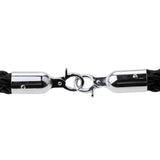 Maxbell 59 Inches Twisted Barrier Rope Queue Crowd Control for Posts Stands Black