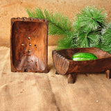 Wooden Soap Dish Storage Holder Soap Box Container Shower Plate Bathroom