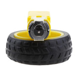 Maxbell 1 Piece DC Gear Motor and Tire Wheel for DC 3V-6V Arduino Smart Car Robot Projects (Yellow) for Smart Car Robot Arduino