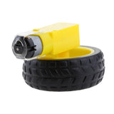Maxbell 1 Piece DC Gear Motor and Tire Wheel for DC 3V-6V Arduino Smart Car Robot Projects (Yellow) for Smart Car Robot Arduino