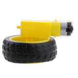Maxbell 1 Piece DC Gear Motor and Tire Wheel for DC 3V-6V Arduino Smart Car Robot Projects (Yellow) for Smart Car Robot Arduino