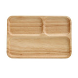 Max Natural Wooden Plate Food Dessert Dinner Serving Dish Wood Tray Divided XXL
