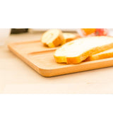 Max Natural Wooden Plate Food Dessert Dinner Serving Dish Wood Tray Divided XXL