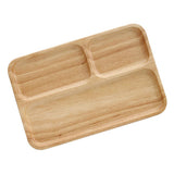 Max Natural Wooden Plate Food Dessert Dinner Serving Dish Wood Tray Divided XXL