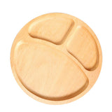 Max Natural Wooden Plate Food Dessert Dinner Serving Dish Wood Tray Divided L