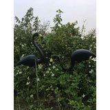 Maxbell Plastic Flamingo Lawn Figurine Garden Grassland Decor Ornament Black #1