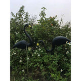 Maxbell Plastic Flamingo Lawn Figurine Garden Grassland Decor Ornament Black #2
