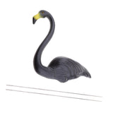 Maxbell Plastic Flamingo Lawn Figurine Garden Grassland Decor Ornament Black #2
