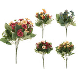 Maxbell Artificial Flowers Cloth Rosa Multiflora Home Wedding Floral Decor White