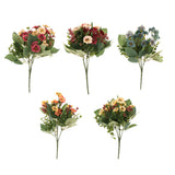 Maxbell Artificial Flowers Cloth Rosa Multiflora Home Wedding Floral Decor White