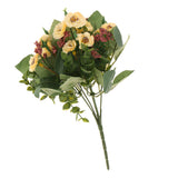 Maxbell Artificial Flowers Cloth Rosa Multiflora Home Wedding Floral Decor White