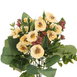 Maxbell Artificial Flowers Cloth Rosa Multiflora Home Wedding Floral Decor White