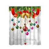 Maxbell Christmas Theme Polyester Shower Curtain with 12 Hooks  Christmas #3