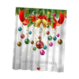 Maxbell Christmas Theme Polyester Shower Curtain with 12 Hooks  Christmas #3