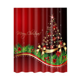 Maxbell Christmas Theme Polyester Shower Curtain with 12 Hooks  Christmas tree #2