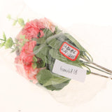 1 Bunch Artificial Hydrangea 5-Head Silk Flowers Wedding Decor Dark Pink
