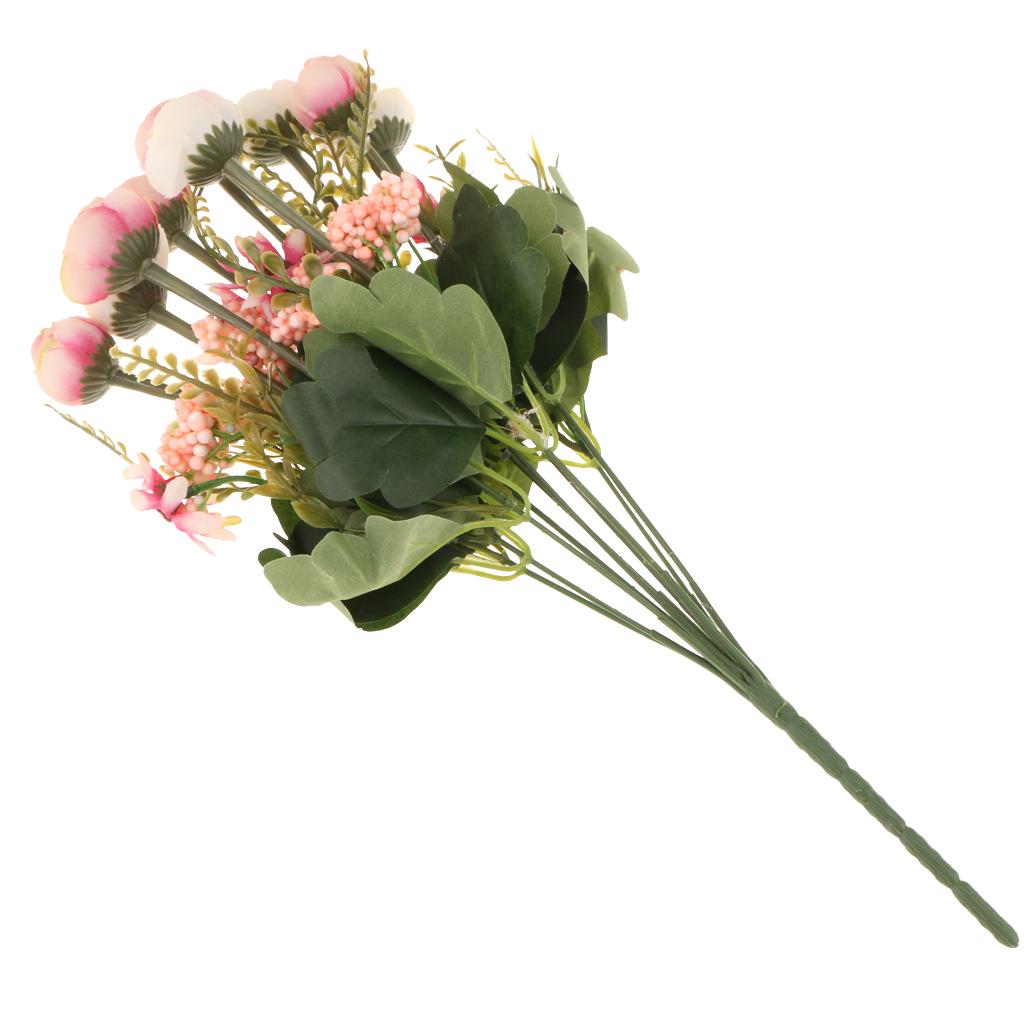 1 Bunch Artificial Flowers Silk Camellia Buds Home Wedding Garden Banquet Hotel Party Floral Decor Charms Pink