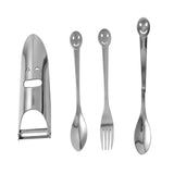 Maxbell 4 Pcs Kitchen Tableware Utensils Spoons Fork Bottle Peeler