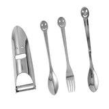 Maxbell 4 Pcs Kitchen Tableware Utensils Spoons Fork Bottle Peeler