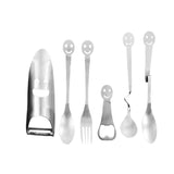 Maxbell Compact Kitchen Tableware Utensils Spoons Fork Bottle Opener Peeler