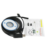 Maxbell 8mm Lens Waterproof USB 6 LED Tube Borescope 2MP Inspection HD Camera 3M